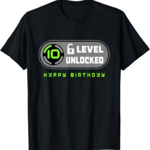 10th Birthday Level Unlocked Shirt, Video Game Birthday Tee, Gamer Kid Gift