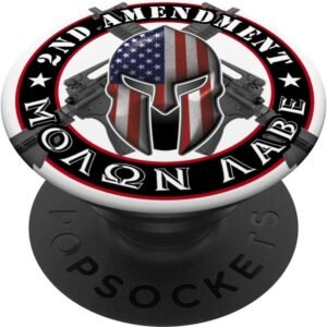 2nd Amendment Spartan Mask Grip, AR15 American Flag Phone Grip, Patriot Gift