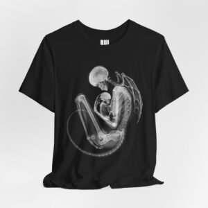 Momster Shirt, Gothic X-Ray Skeleton Mom Halloween Tee, Funny Spooky Mom Gift, Winged Skeleton Mother Graphic