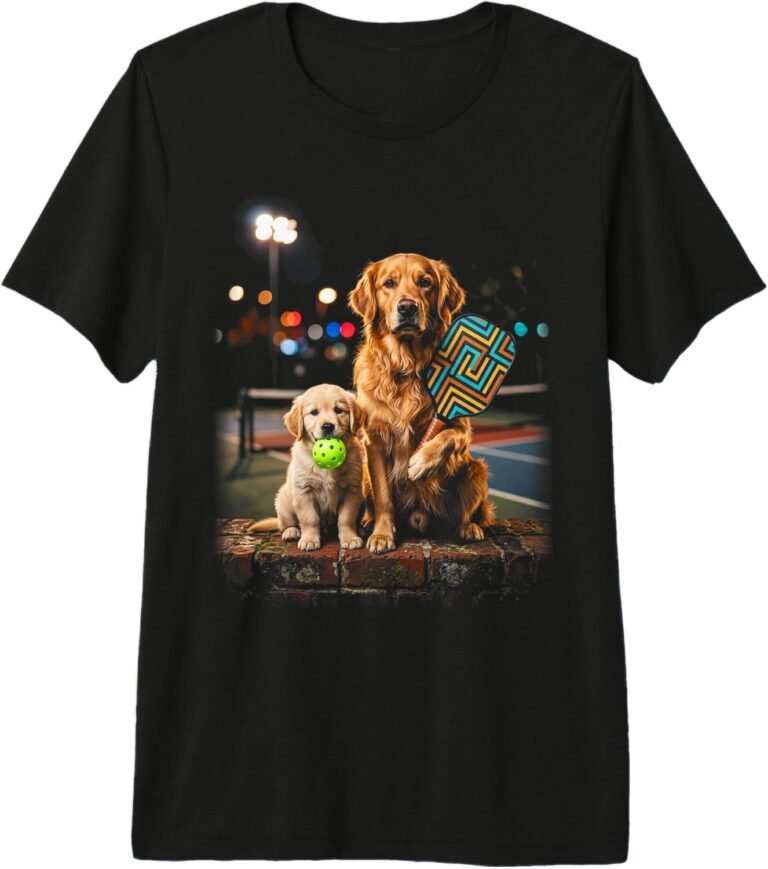 Golden Retriever Pickleball Duo Shirt, Puppy Paddle Pair Tee, Dog Lover Gift design