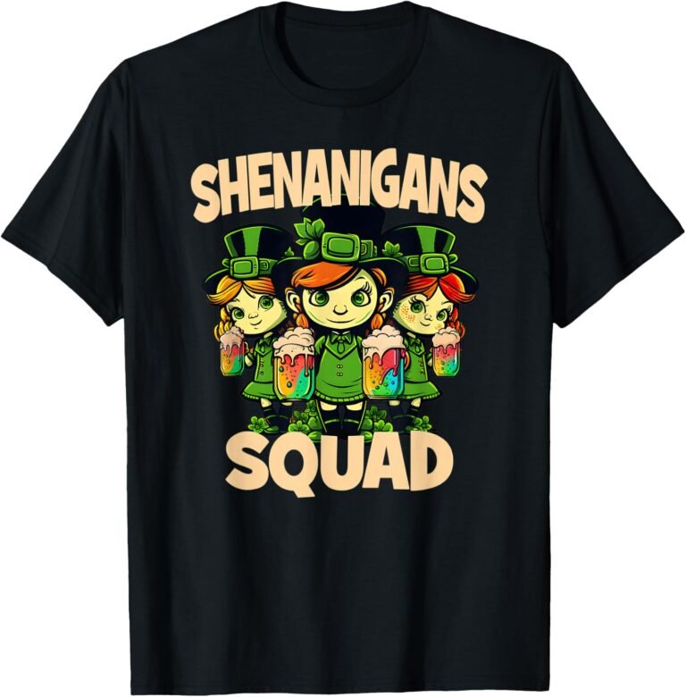 St Patrick's Shenanigans Squad Shirt V2, Green Proud Irish Tee, St Paddy's Day Gift design