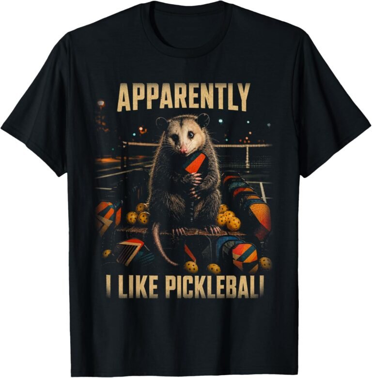 Apparently I Like Pickleball Opossum Shirt, Paddle Hug Tee, Funny Pickleball Gift design