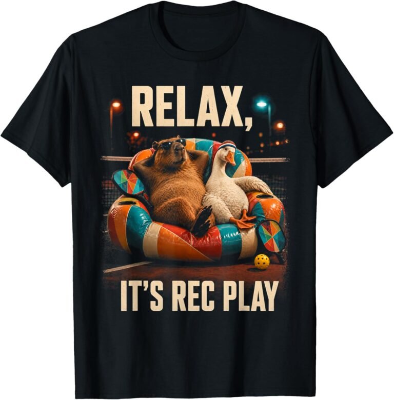 Capybara & Goose Pickleball Duo Shirt, Relax Its Rec Play Tee, Pickleball Gift design