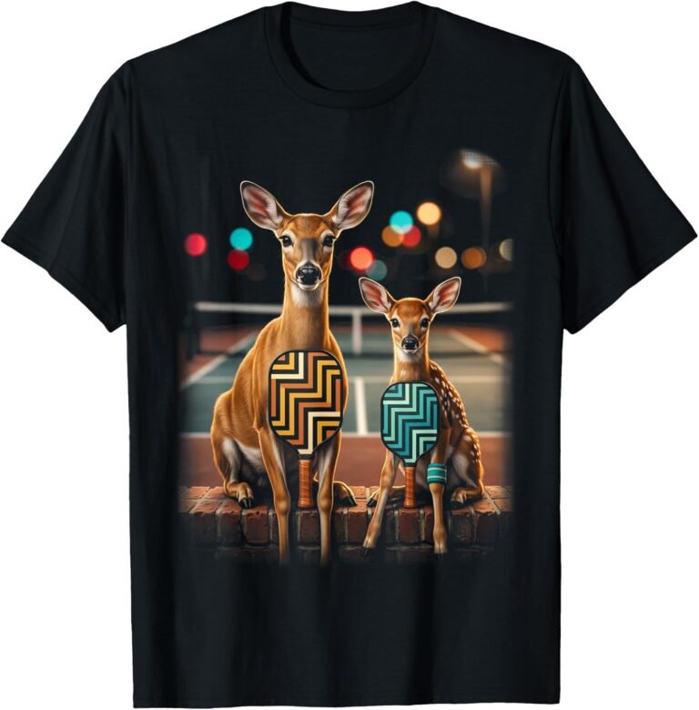 Deer Pickleball His and Hers Shirt, Matching Couples Tee, Pickleball Gift design