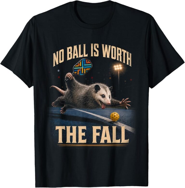 Opossum Pickleball Dive Shirt, No Ball Is Worth The Fall Tee, Funny Pickleball Gift design