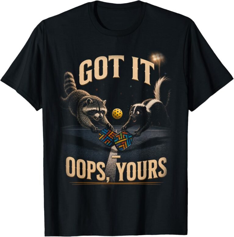 Raccoon & Skunk Pickleball Doubles Shirt, Got It Oops Yours Tee, Pickleball Gift design