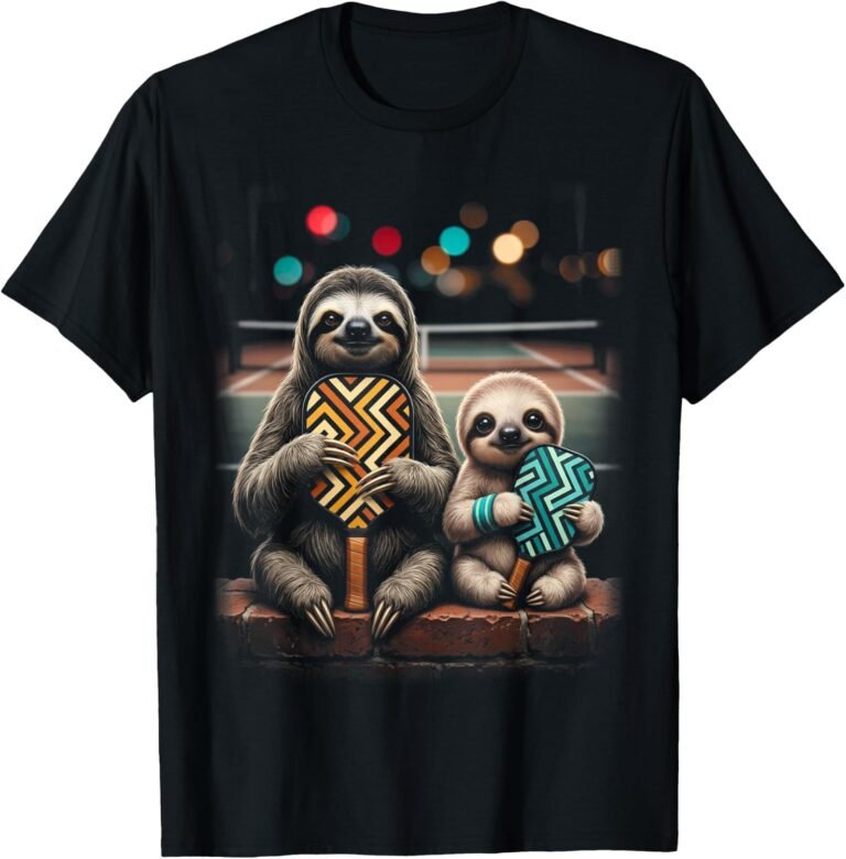 Sloth Family Pickleball Shirt, Matching Outfit Tee, Sloth Lover Gift design