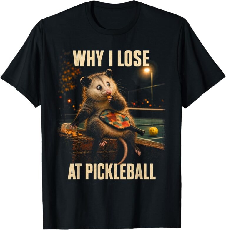 Why I Lose At Pickleball Opossum Shirt, Snack Break Tee, Funny Pickleball Gift design