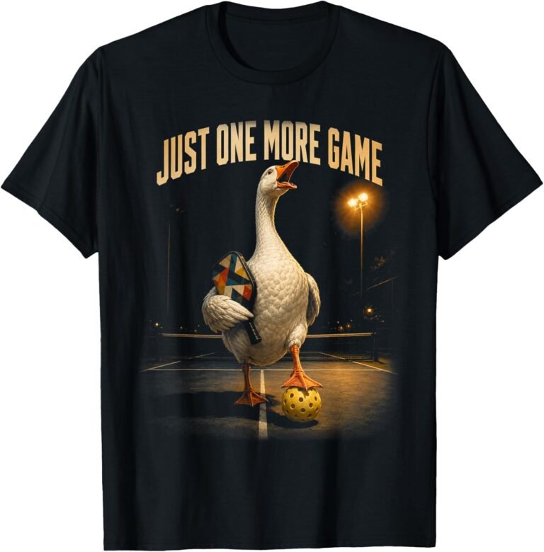 Just One More Game Goose Shirt, Pickleball Ball Balance Tee, Funny Pickleball Gift design