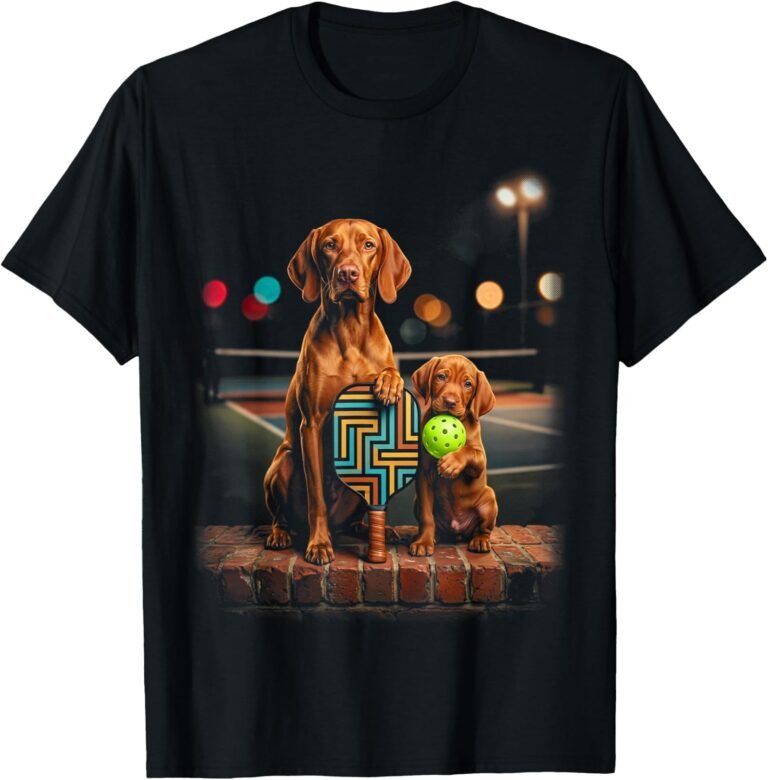 Vizsla Pickleball Duo Shirt, Puppy Paddle Pair Tee, Dog Lover Gift design