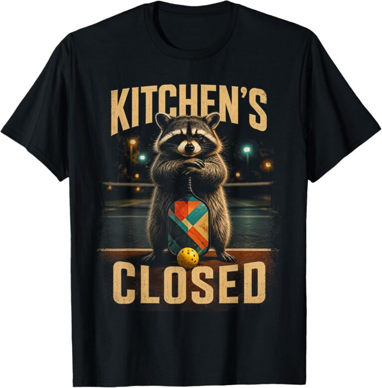 Kitchens Closed Raccoon Shirt, Pickleball Net Guard Tee, Funny Pickleball Gift design