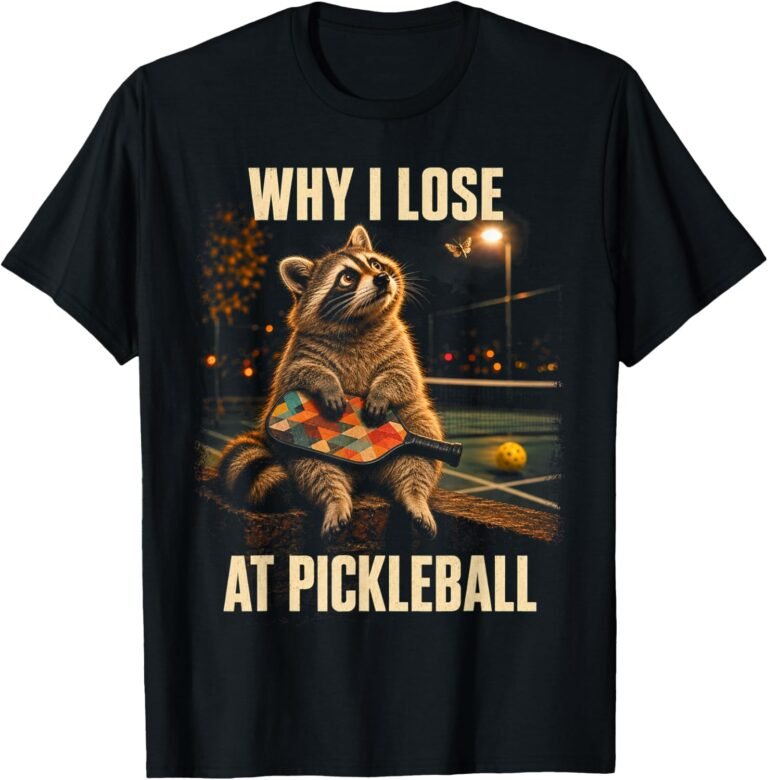 Why I Lose At Pickleball Raccoon Shirt, Chasing Moths Tee, Funny Pickleball Gift design