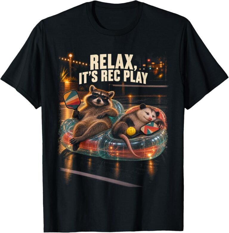 Raccoon & Opossum Pickleball Duo Shirt, Relax Its Rec Play Tee, Pickleball Gift design
