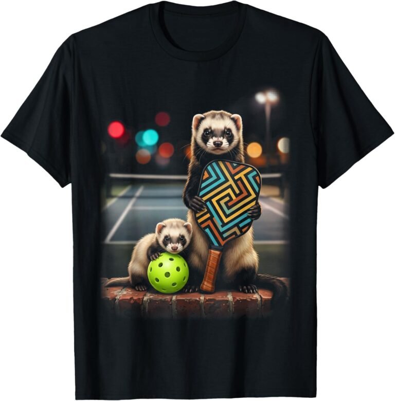Ferret Family Pickleball Shirt, Matching Outfit Tee, Ferret Lover Gift design