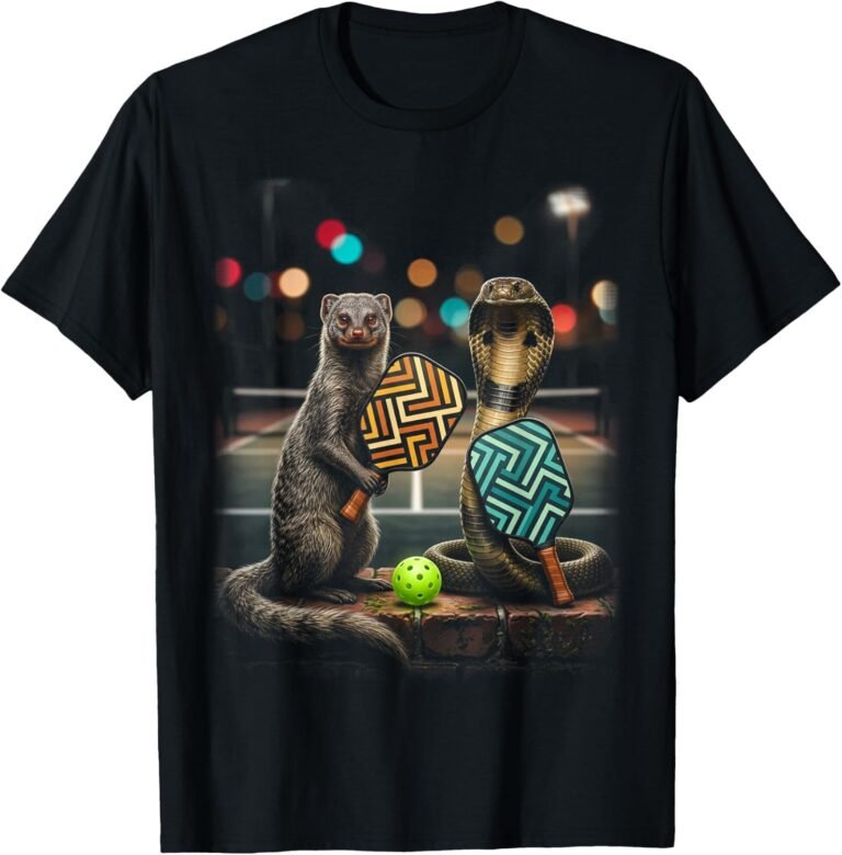 Mongoose & Cobra Funny Couple Pickleball Shirt, Matching Duo Tee, Pickleball Gift design