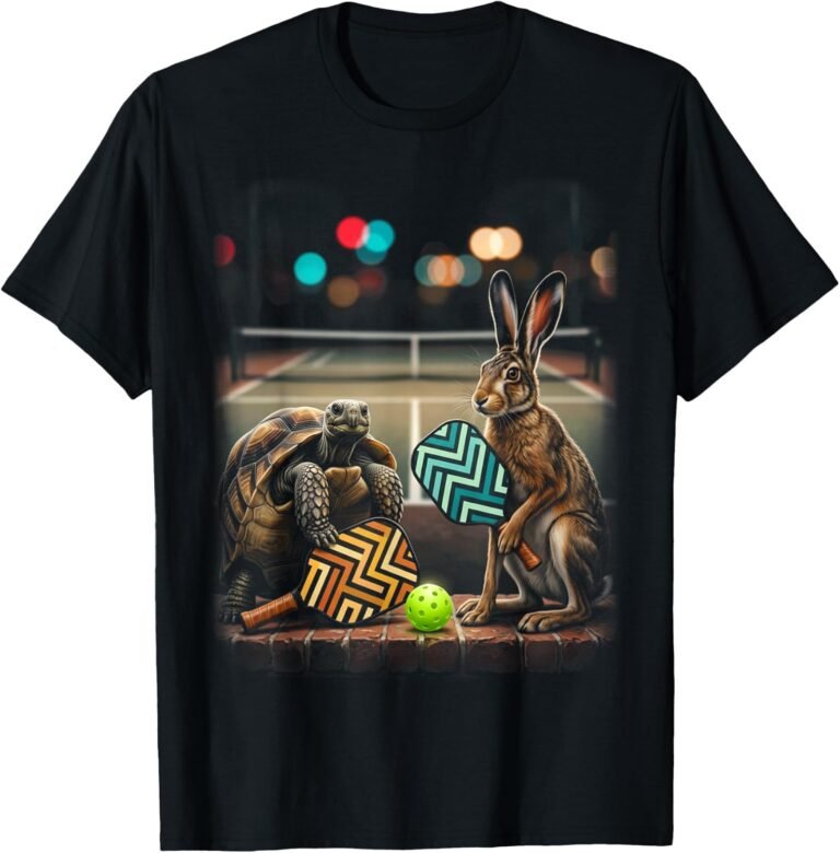 Tortoise & Hare Funny Couple Pickleball Shirt, Matching Duo Tee, Pickleball Gift design