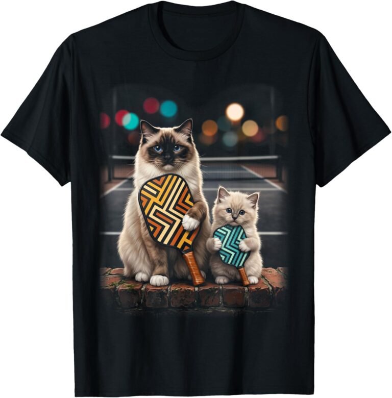 Ragdoll Cat Family Pickleball Shirt, Matching Outfit Tee, Cat Lover Gift design