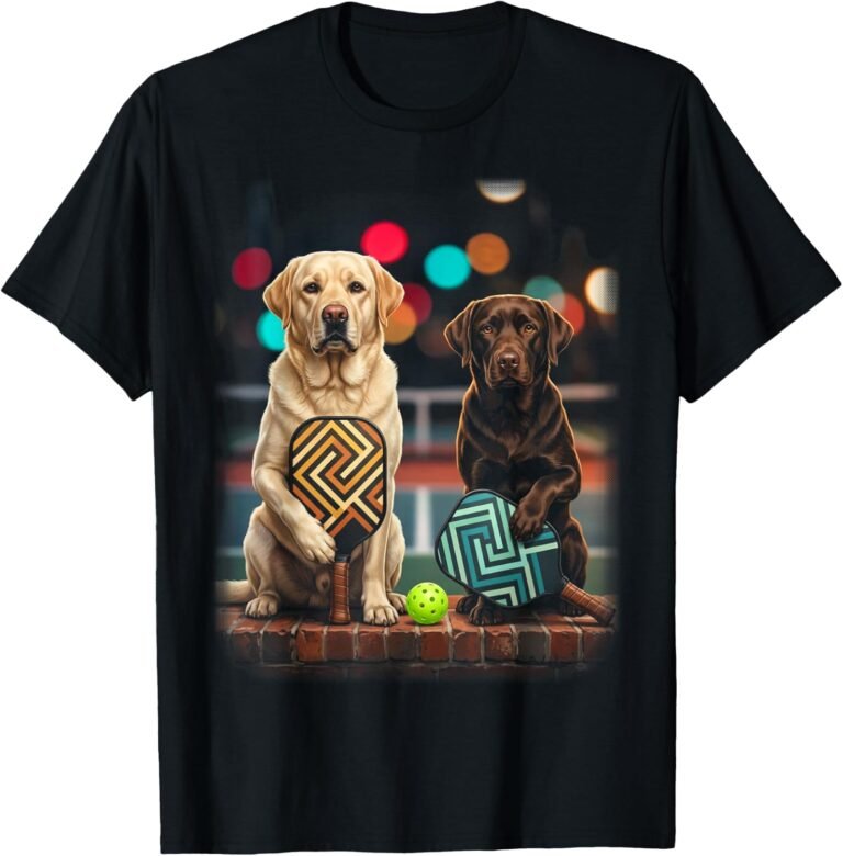 Labrador Pickleball Duo Shirt, Puppy Paddle Pair Tee, Dog Lover Gift design