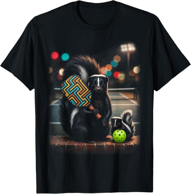 Skunk Family Pickleball Shirt, Matching Outfit Tee, Skunk Lover Gift design
