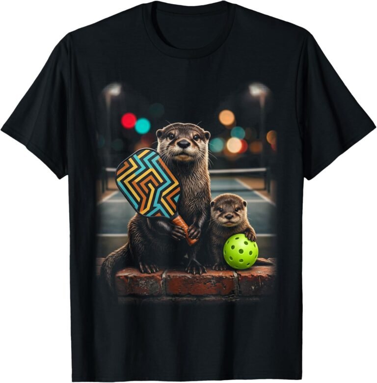 Otter Family Pickleball Shirt, Matching Outfit Tee, Otter Lover Gift design
