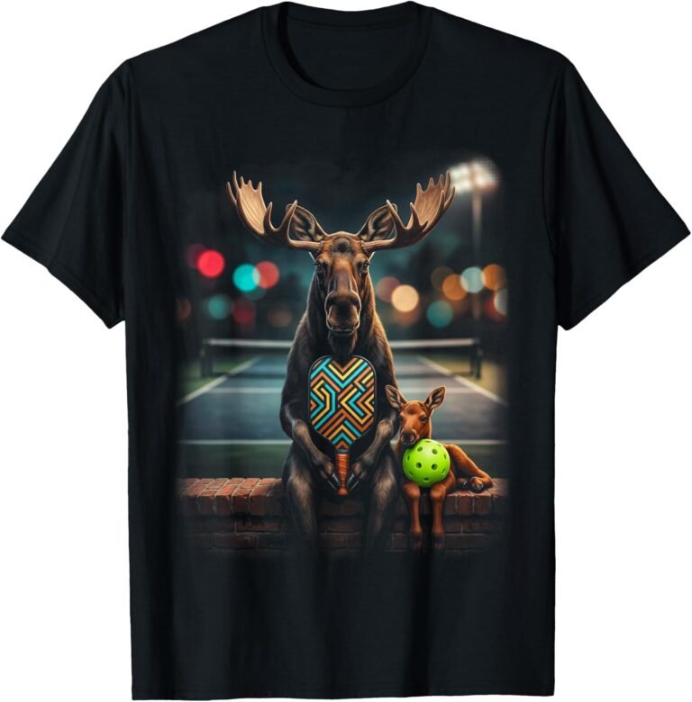Moose Family Pickleball Shirt, Matching Outfit Tee, Moose Lover Gift design