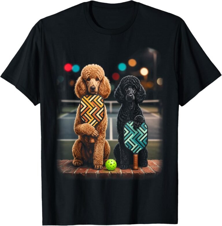 Poodle Pickleball Duo Shirt, Puppy Paddle Pair Tee, Dog Lover Gift design