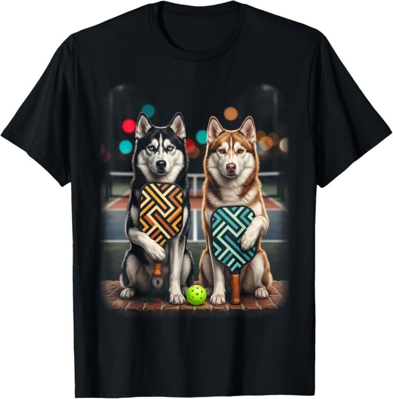 Husky Family Pickleball Shirt, Matching Outfit Tee, Dog Lover Gift design
