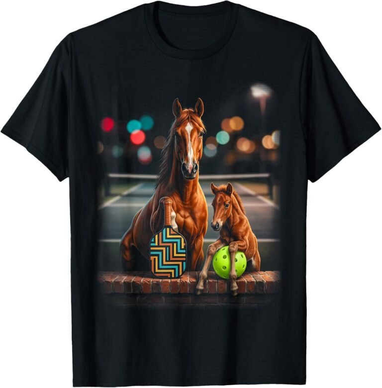 Horse Family Pickleball Shirt, Matching Outfit Tee, Horse Lover Gift design