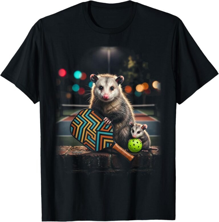 Opossum Family Pickleball Shirt, Matching Outfit Tee, Opossum Lover Gift design