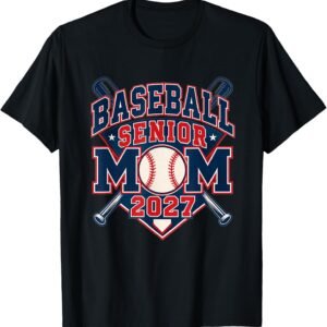 Baseball Senior Mom 2027 Shirt, Home Plate Badge Tee, Senior Night Gift
