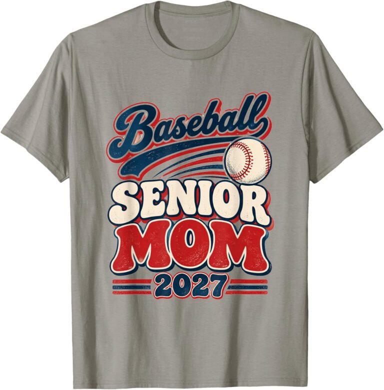 Baseball Senior Mom 2027 Shirt, Retro Rainbow Tee, Senior Night Gift design