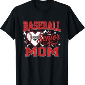 Baseball Senior Mom Shirt, Heart Home Plate Tee, Senior Night Gift