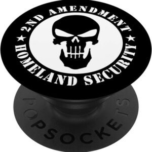 Homeland Security Skull Grip, American Flag Phone Grip, Patriot Gift