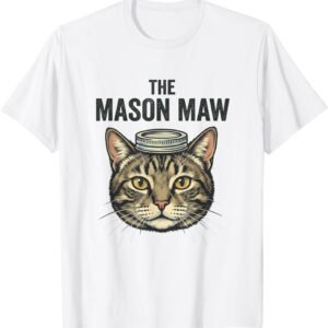 The Mason Maw Cat Shirt, Vintage Tabby Jar Lid Tee, Cat Lover Gift
