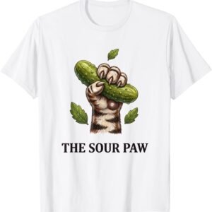 The Sour Paw Cat Shirt, Pickle Dill Leaf Tee, Cat Lover Gift