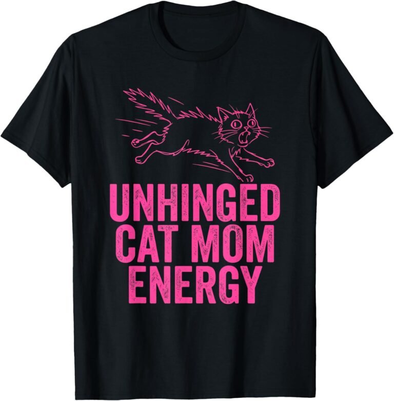 Unhinged Cat Mom Energy Shirt, Zoomies Cat Tee, Funny Cat Gift design