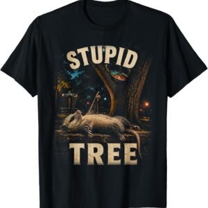Stupid Tree Disc Golf Shirt, Opossum Playing Dead Funny Tee, Disc Golfer Gift