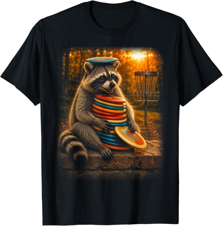 Trash Panda Disc Golf Shirt, Raccoon Disc Hoarder Tee, Funny Disc Golfer Gift design