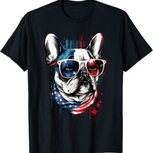French Bulldog Pop Art Shirt, Patriotic Frenchie Tee, Dog Lover Gift