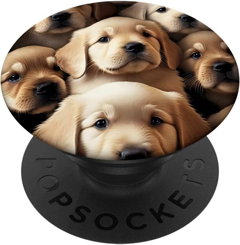 Golden Retriever Puppies PopGrip, Cute Puppy Pile Phone Grip, Dog Mom Gift design