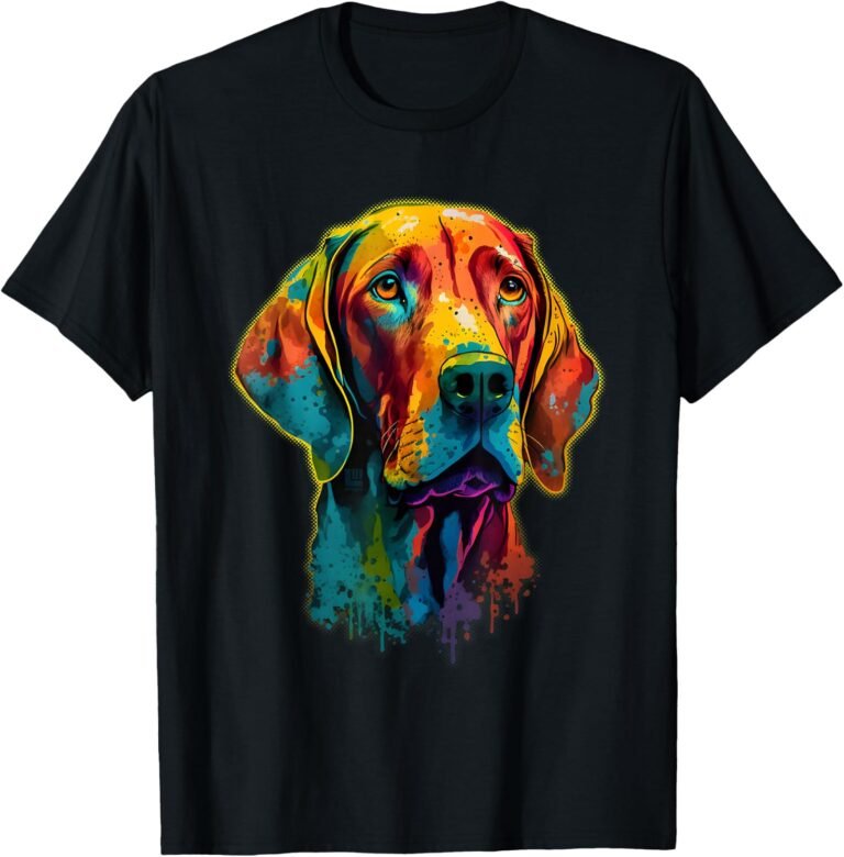 Hungarian Vizsla Shirt, Colorful Dog Mom Tee, Puppy Life Gift design