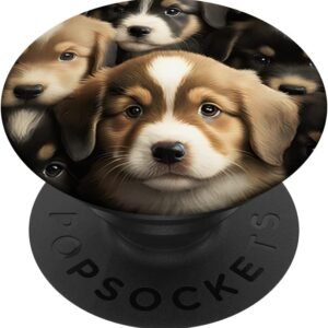 Puppy Pile PopGrip, Cute Puppy Phone Grip, Dog Mom Gift