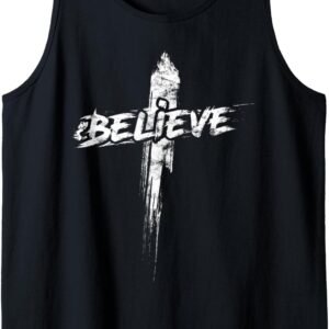 Cross Believe Shirt, Christian Faith Tank, Inspirational Gift