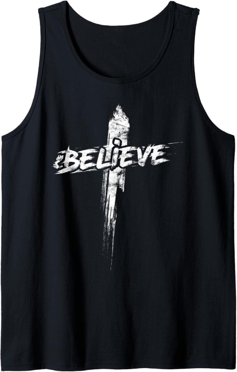 Cross Believe Shirt, Christian Faith Tank, Inspirational Gift design