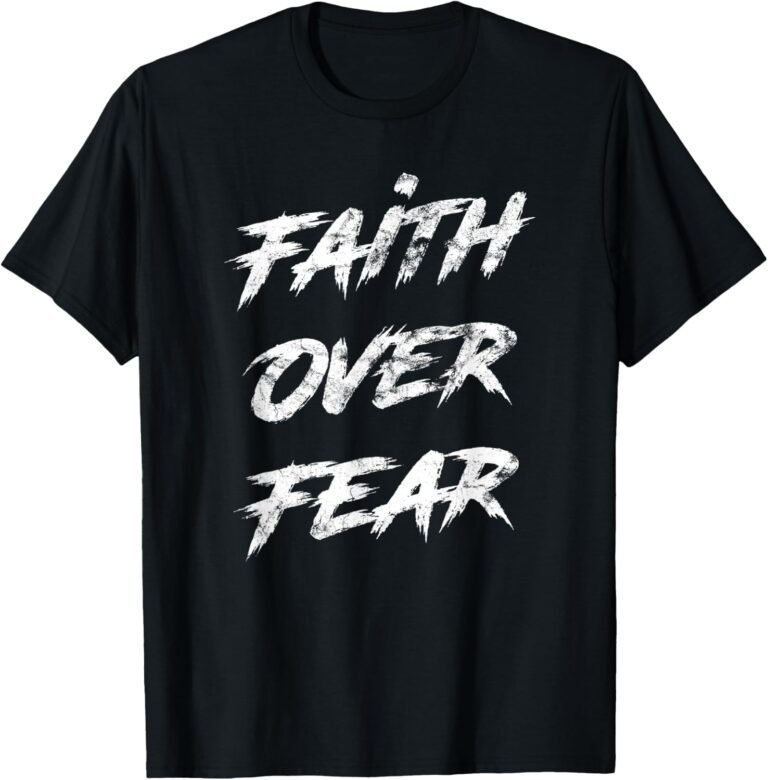 Faith Over Fear Shirt, Christian Faith Tee, Motivational Gift design