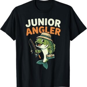 Junior Angler Shirt, Funny Fishing Youth Tee, Kids Fisherman Gift