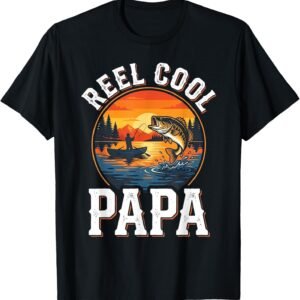 Reel Cool Shirt, Sunset Boat Circle Fishing Tee, Fishing Grandfather Gift
