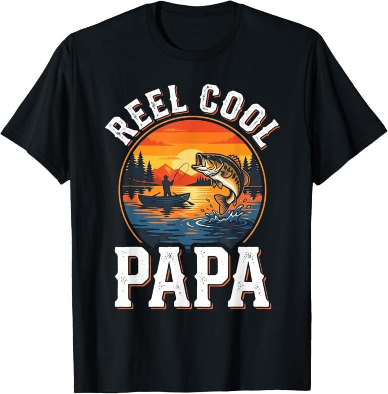 Reel Cool Shirt, Sunset Boat Circle Fishing Tee, Fishing Grandfather Gift design