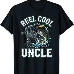 Reel Cool Uncle Shirt, Shield Emblem Angler Tee, Fishing Uncle Gift