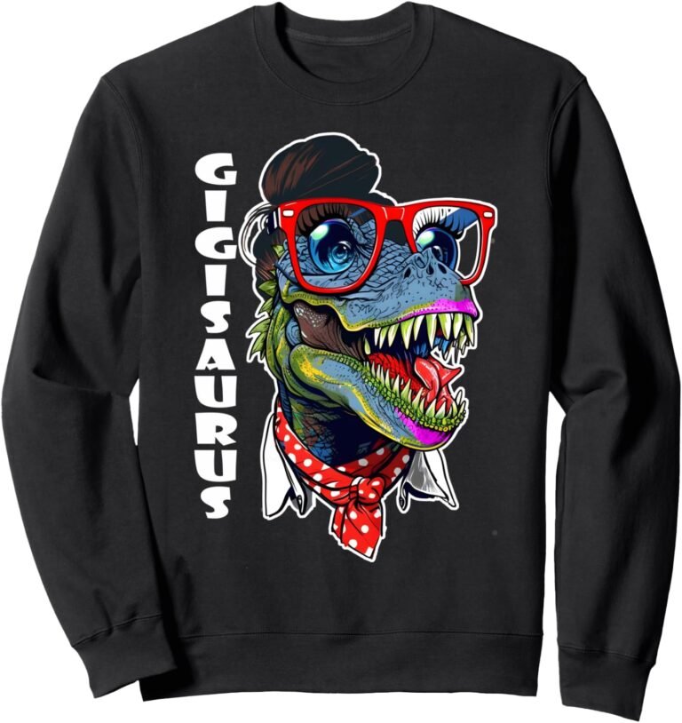 Gigiasaurus Sweatshirt, Funny Gigi Dinosaur Sweater, Grandma Gift design
